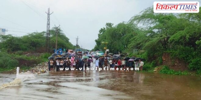 Due to heavy rains, the area is looking waterlogged in sawai madhopur