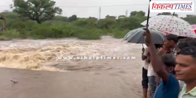 First rain of monsoon, roads submerged, drains overflowing in sawai madhopur