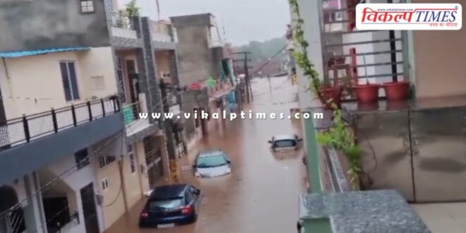 Sawai Madhopur flooded due to heavy rain overnight