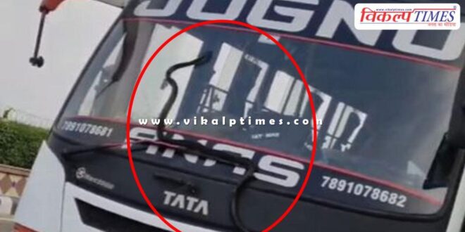 A 7 feet long snake entered a bus full of students in kota