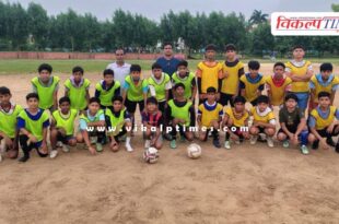 Football and volleyball matches were organized on the occasion of National Sports Day in Sawai madhopur