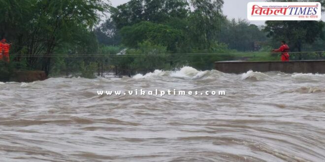 Heavy rain in Sawai Madhopur, city roads turned into rivers