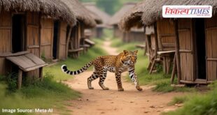 Panther movement in Bonli area of Sawai Madhopur