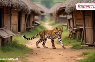 Panther movement in Bonli area of Sawai Madhopur