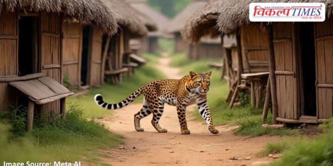 Panther movement in Bonli area of Sawai Madhopur