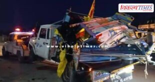 Pickup and truck collision in dausa rajasthan