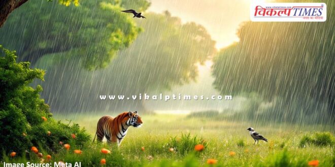 The rainy season has started again at Sawai Madhopur district headquarters