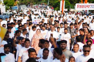 Crowds gathered in large numbers for the 'Namo Yuva Run', youth showed enthusiasm in kota