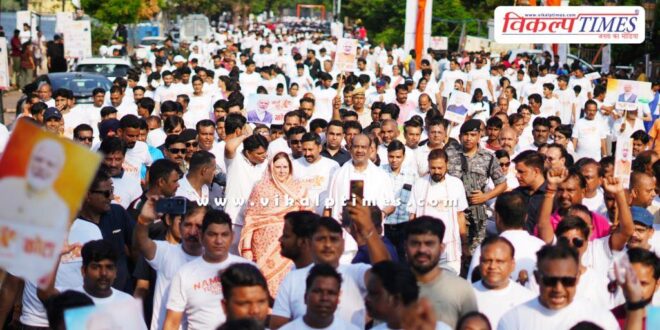 Crowds gathered in large numbers for the 'Namo Yuva Run', youth showed enthusiasm in kota
