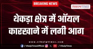 Fire broke out in an oil factory in Thekda Kota