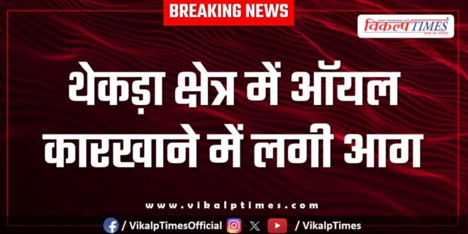 Fire broke out in an oil factory in Thekda Kota