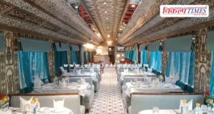 The royal train Palace on Wheels departs from Delhi for a tour of Rajasthan.