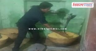 A black cobra came out of the basket while making laddus in kota