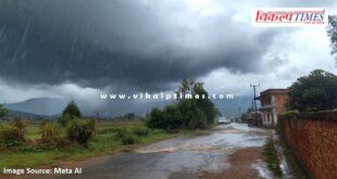 Continuous rain in the bonli Sawai madhopur