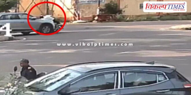 High speed car collides with bike in kota