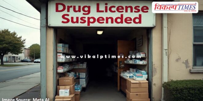 Retail medical store license suspended in sawai madhopur