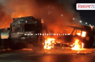Truck and trailer accident in chittorgarh