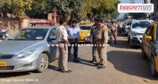 64 vehicles were challaned for not follow traffic rules in sawai madhopur