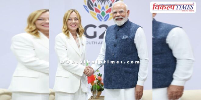 PM Narendra Modi and Georgia Meloni meet in g-20 summit
