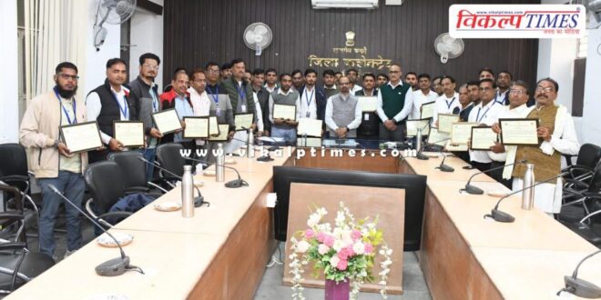 SIR 2026 BLOs with 100% digitization in Sawai madhopur honored