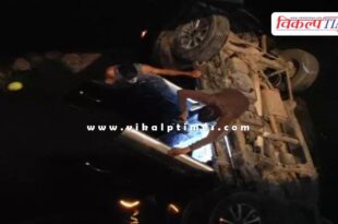 A Scorpio fell from a small bridge over the Chambal River in Kota