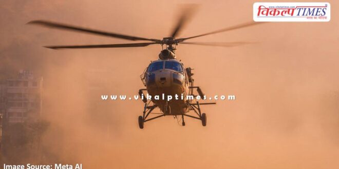 Army helicopter makes emergency landing in Pilani Jhunjhunu