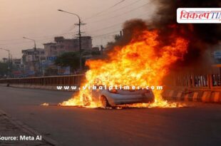 Car fire incident in kota 26 Dec 25