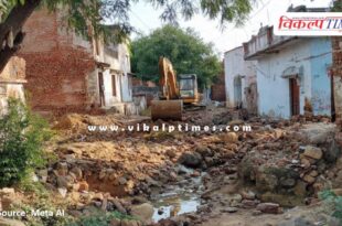 Encroachments removed from three locations in bonli sawai madhopur