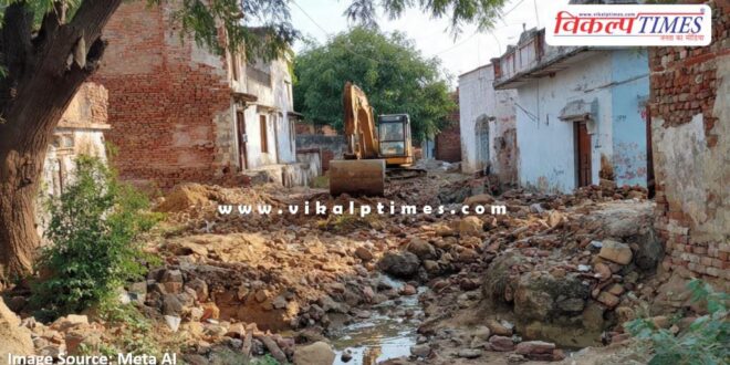 Encroachments removed from three locations in bonli sawai madhopur