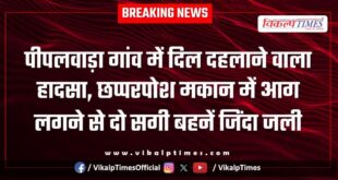 Fire incident in pipalvara village malarna dungar Sawai Madhopur