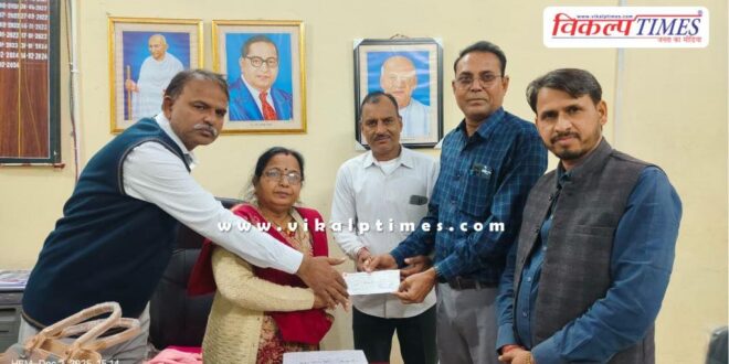 On retirement, the teacher donated Rs 21,000 to the school in sawai madhopur
