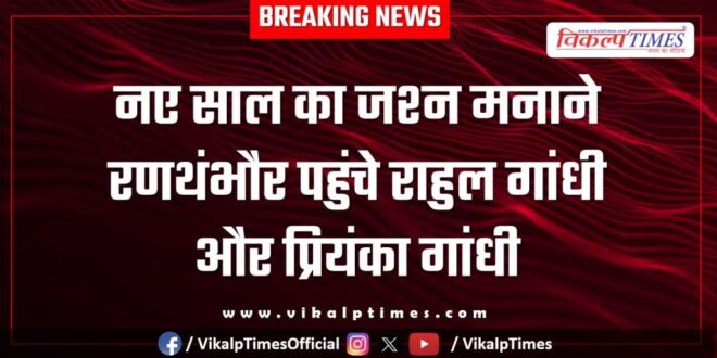 Rahul Gandhi and Priyanka Gandhi reached Ranthambore to celebrate the New Year.