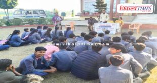 Various competitions were organised in schools under the Road Safety Fortnight. In Sawai Madhopur