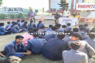 Various competitions were organised in schools under the Road Safety Fortnight. In Sawai Madhopur