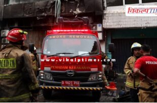 fire in Indonesia's capital Jakarta