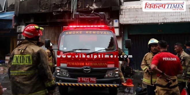 fire in Indonesia's capital Jakarta
