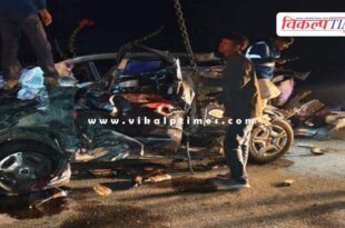 truck and car accident on delhi mumbai express way in chauth ka barwara