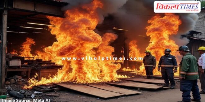 Fire broke out in a closed shop near Kotdi intersection in kota