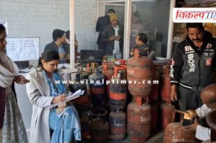 Gas Cylinders storage near a petrol pump churu news 29 Jan 26