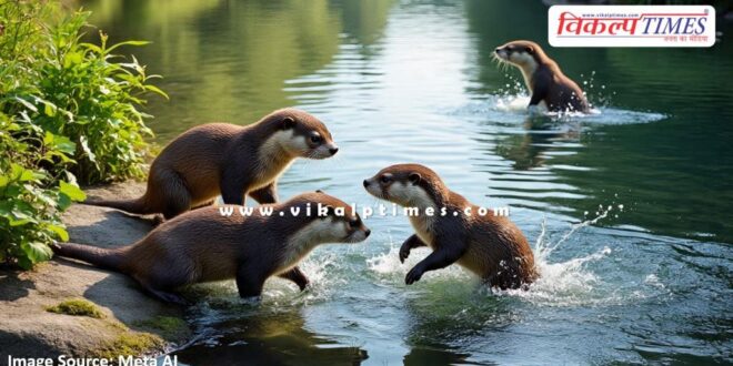 Otters were spotted in Manasgaon ladpura kota