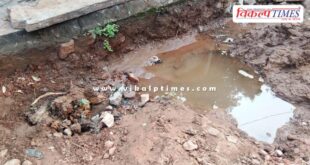 Precious water flowing from a broken pipeline in the Housing Board Colony sawai madhopur