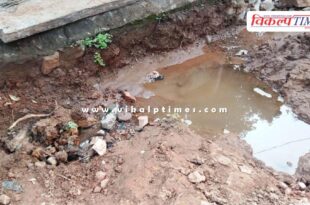 Precious water flowing from a broken pipeline in the Housing Board Colony sawai madhopur