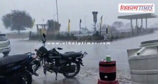 Rain with strong winds in sawai madhopur