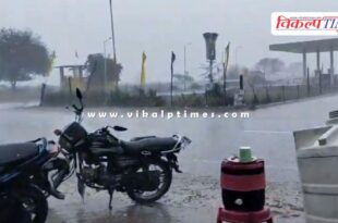 Rain with strong winds in sawai madhopur