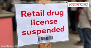 Retail Medical license of Jain Medicos Malarna Dungar suspended