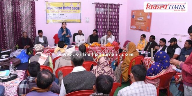 Sawai Madhopur Incharge Secretary Shivangi Swarnkar observed the village upliftment camp in Bhadauti