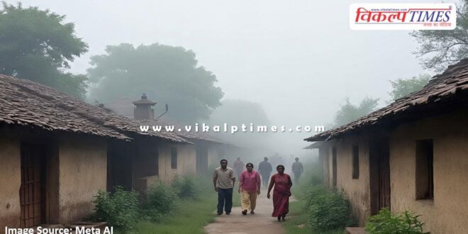 Temperature drops due to fog and melting in bonli sawai madhopur