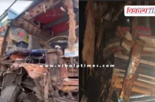 Two truck collided on ramganjmandi kota