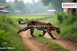 Panther movement in Mitrapura tehsil bonli area in sawai madhopur