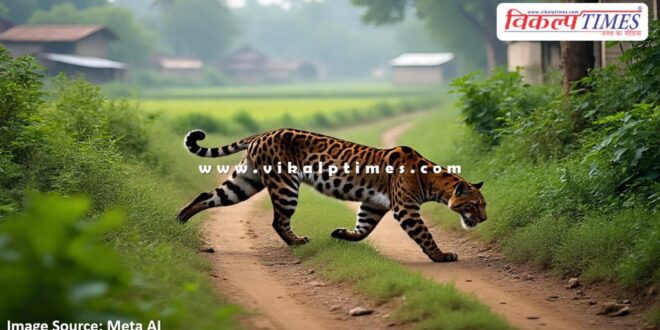 Panther movement in Mitrapura tehsil bonli area in sawai madhopur